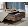 Menster 2-Piece Oak Wood Storage Coffee Table and 70-Inch TV Stand Set