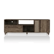 Menster 2-Piece Oak Wood Storage Coffee Table and 70-Inch TV Stand Set