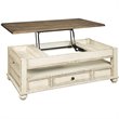 Home Square 3-Piece Set with Lift Top Coffee Table & 2 End Tables with USB Ports