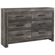 Home Square 2-Piece Set with Engineered Wood Pier & 6 Drawer Double Dresser