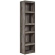 Home Square 2-Piece Set with Engineered Wood Pier & 5 Drawer Chest in Gray