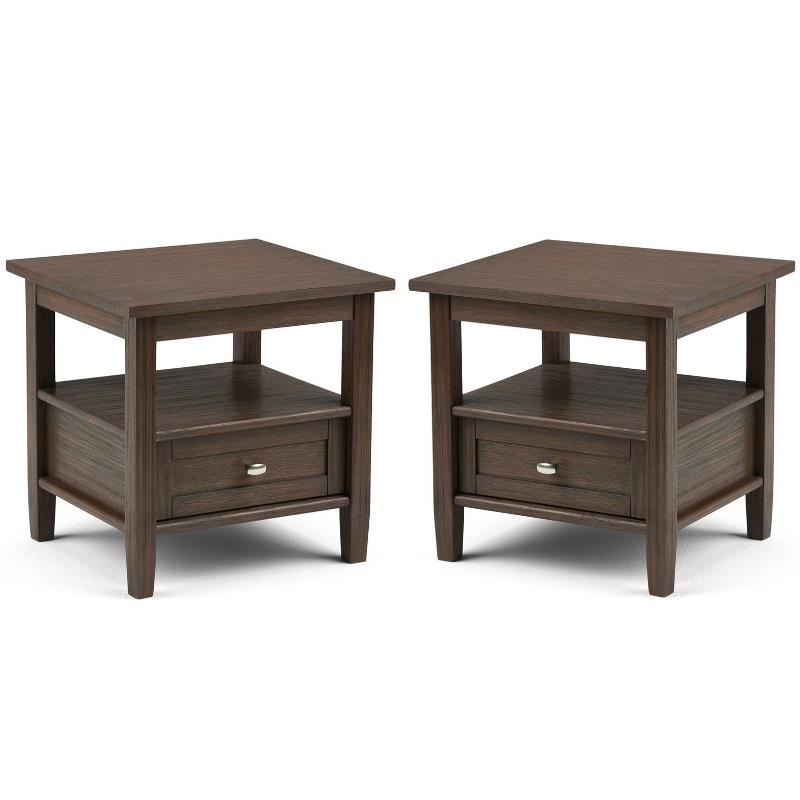 Home Square 2-Piece Wood 20