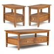 Home Square 3-Piece Set with Wood 48