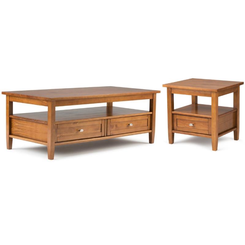 Home Square 2-Piece Set with Wood 48