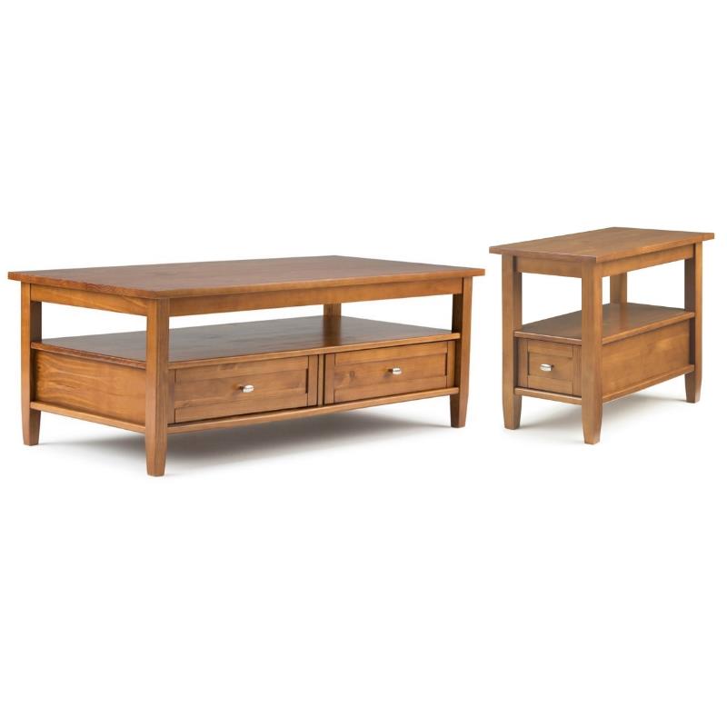 Home Square 2-Piece Set with Wood 48