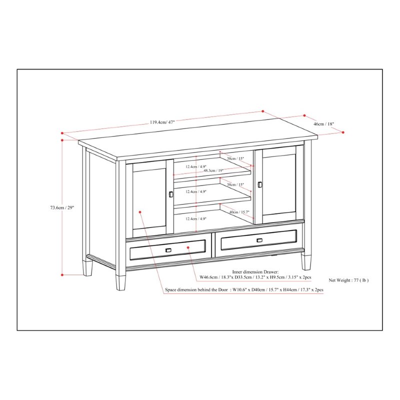 Home Square 2-Piece Set with Wood 47