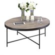 Home Square 2-Piece Set with Coffee Table and End Table in Weathered Gray Oak