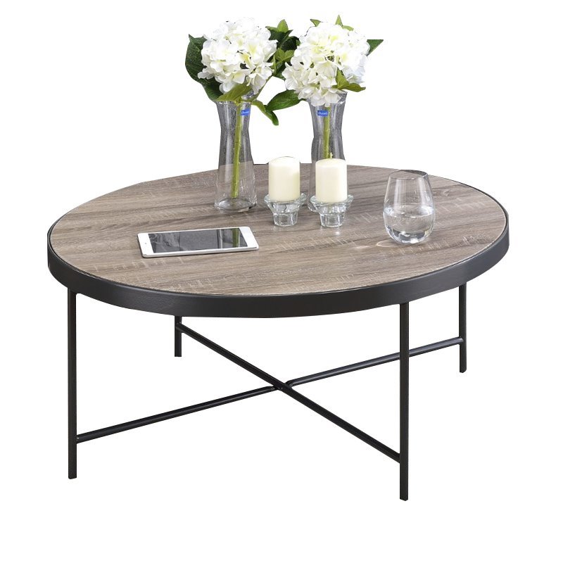 Home Square 3-Piece Set with Coffee Table and 2 End Tables in Weathered Gray Oak