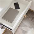 Home Square 2-Piece Nightstand with Top AC/USB Charging Set in White Painted