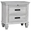 Home Square 4-Piece Set with Queen Storage Bed Nightstand Dresser & Mirror
