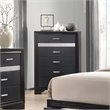 Home Square 5-Piece Set with Full Storage Bed Nightstand Dresser Mirror Chest