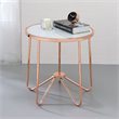 Home Square 2-Piece Furniture Set with Coffee Table and End Table in Rose Gold