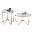 Home Square 2-Piece Furniture Set with Coffee Table and End Table in Rose Gold