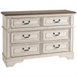 Home Square 3-Piece Set with Bookcase Double Dresser & Lift Top Writing Desk