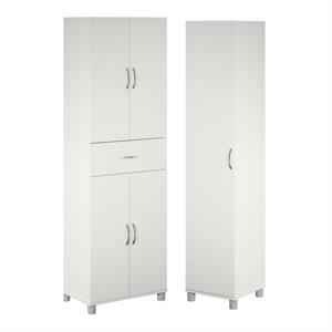 Home Square 2-Piece Set with 16&quot Utility Cabinet and Storage Cabinet with Drawer