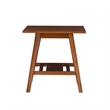 Home Square 2-Piece Furniture Solidwood End Table Set in Brown