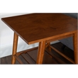 Home Square 2-Piece Furniture Solidwood End Table Set in Brown