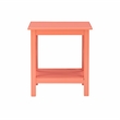 Home Square 2-Piece Furniture Pinewood End Table Set in Coral