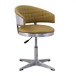 Home Square 2-Piece Adjustable Chair with Swivel Set in Chrome