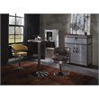 Home Square 2-Piece Adjustable Chair with Swivel Set in Chrome