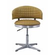 Home Square 2-Piece Adjustable Chair with Swivel Set in Chrome