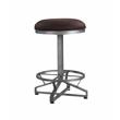 Home Square 2-Piece Counter Height Stool Set in Rustic Brown Fabric & Black