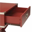 Home Square 2-Piece Furniture 1-Drawer Wood End Table Set in Red