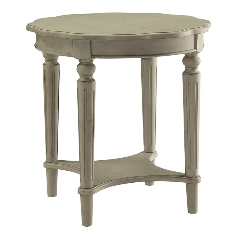 Home Square 2-Piece Furniture End Table Set in Antique Slate