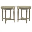 Home Square 2-Piece Furniture End Table Set in Antique Slate