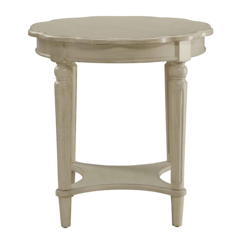 Home Square 2-Piece Furniture End Table Set in Antique White