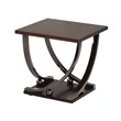Home Square 2-Piece Furniture Square End Table Set in Black Nickel