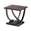 Home Square 2-Piece Furniture Square End Table Set in Black Nickel