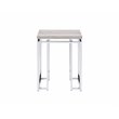 Home Square 2-Piece Furniture End Table Set in Natural Oak & Chrome
