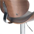 Home Square 2-Piece Faux Leather Adjustable Bar Stool Set in Brown