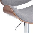 Home Square 2-Piece Adjustable Bar Stool Set in Gray and Brown