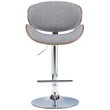 Home Square 2-Piece Adjustable Bar Stool Set in Gray and Brown