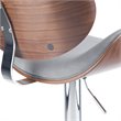 Home Square 2-Piece Faux Leather Adjustable Bar Stool Set in Stone Gray