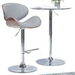 Home Square 2-Piece Faux Leather Adjustable Bar Stool Set in Stone Gray