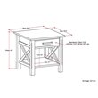 Home Square 2-Piece Square End Table Set in Medium Saddle Brown