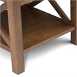 Home Square 2-Piece Square End Table Set in Medium Saddle Brown