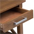 Home Square 2-Piece Square End Table Set in Medium Saddle Brown