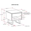 Home Square 2-Piece 1-Drawer End Table Set in Distressed Charcoal Brown