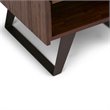 Home Square 2-Piece 1-Drawer End Table Set in Distressed Charcoal Brown