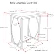 Home Square 2-Piece Accent End Table Set in Natural and Gold