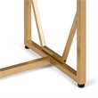 Home Square 2-Piece Accent End Table Set in Natural and Gold