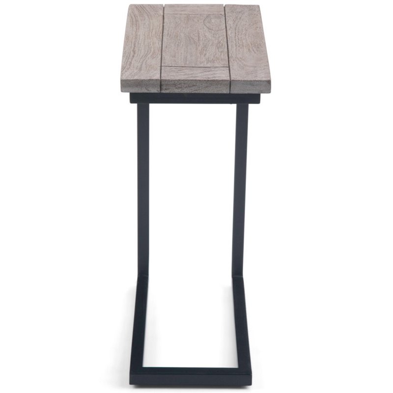 Home Square 2-Piece Contemporary End Table Set in Birch and Black