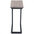 Home Square 2-Piece Contemporary End Table Set in Birch and Black