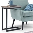 Home Square 2-Piece Contemporary End Table Set in Birch and Black