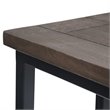 Home Square 2-Piece Contemporary End Table Set in Walnut and Black