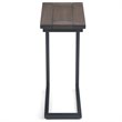 Home Square 2-Piece Contemporary End Table Set in Walnut and Black